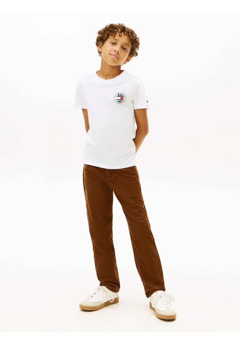 TOMMY HILFIGER T-Shirt, Baumwolle, für Kinder, weiß, 164