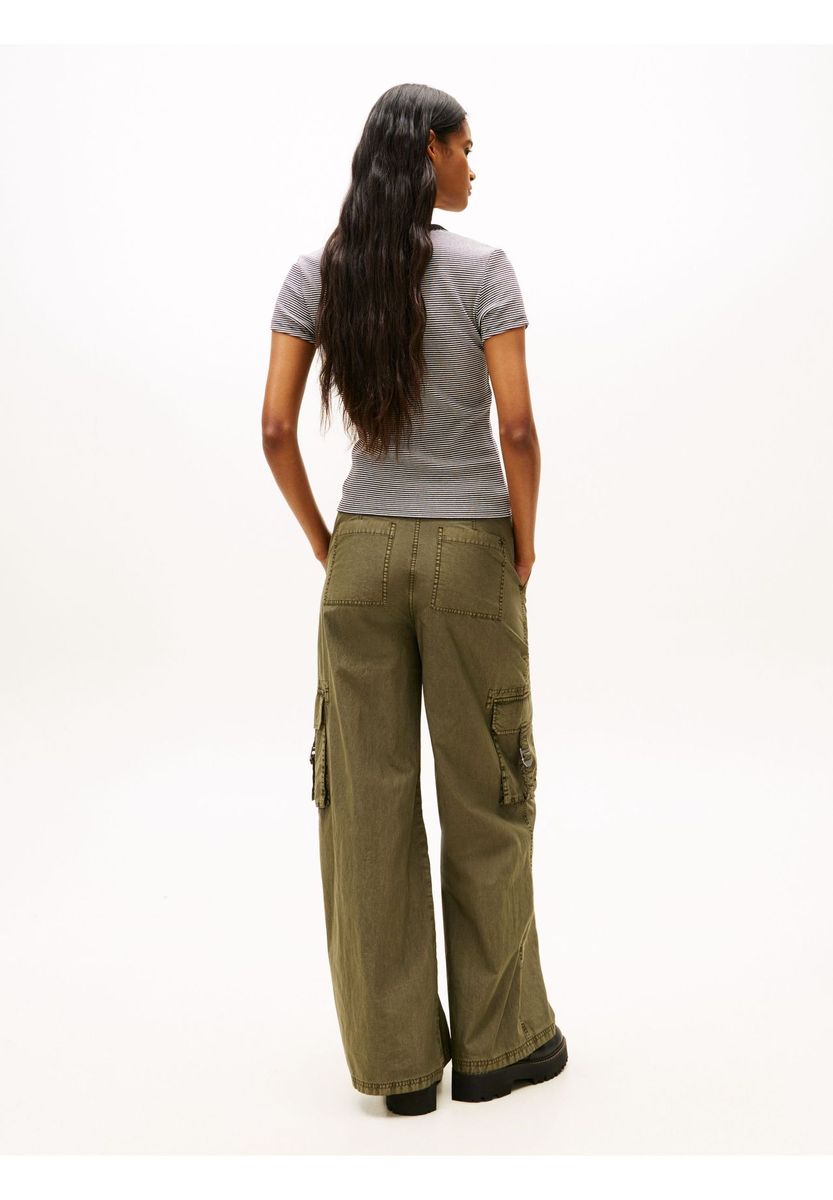 Gestreiftes, eng anliegendes Baumwoll-T-Shirt