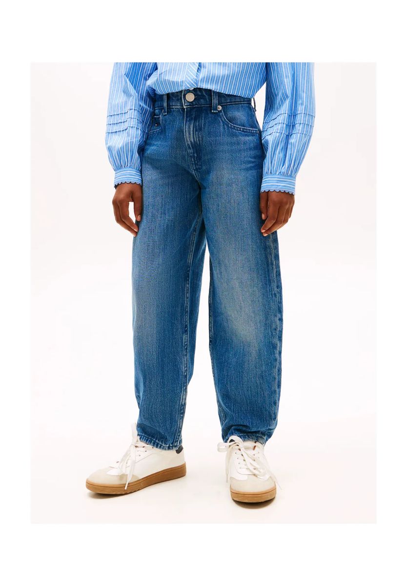 TOMMY HILFIGER Jeanshose, 5-Pocket, für Kinder, blau, 128