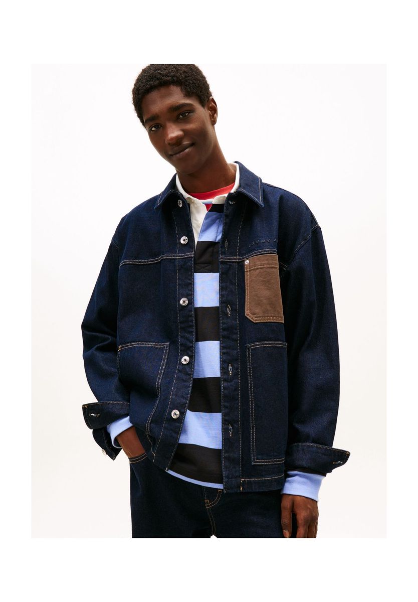 TOMMY Jeans Jeansjacke, Baumwolle, für Herren, blau, L