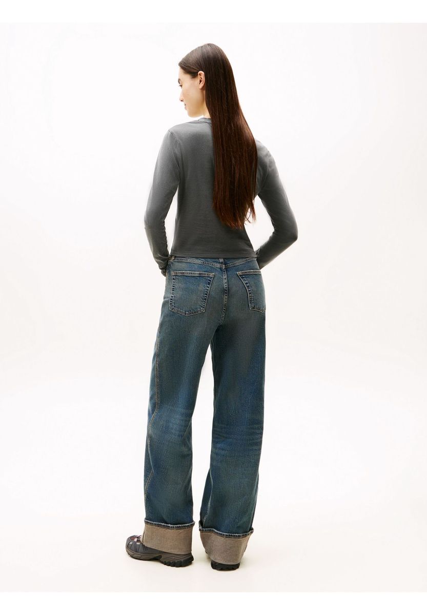 Figurbetontes Langarmshirt mit Logo