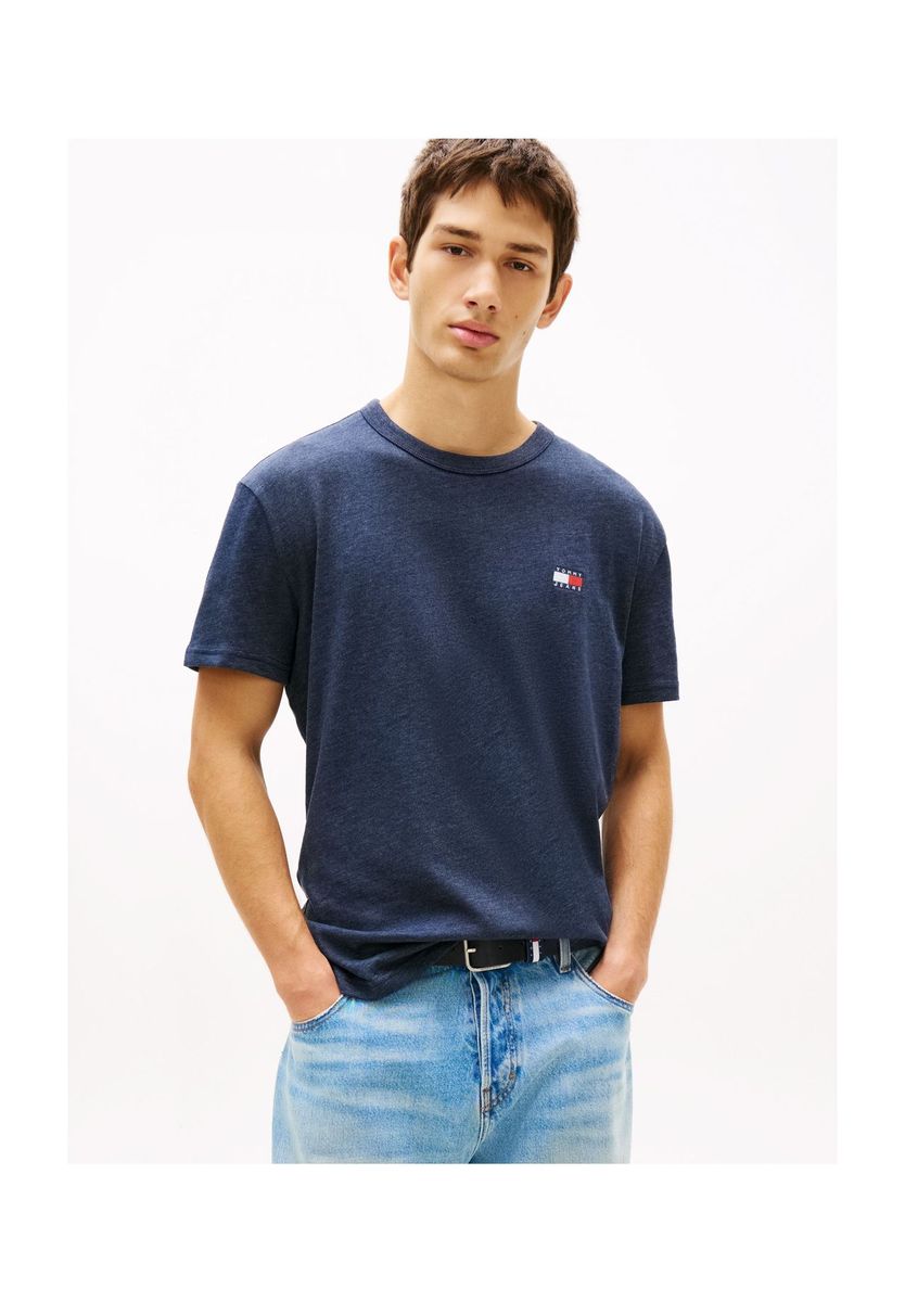 Klassisches Baumwoll-T-Shirt mit Rundhalsausschnitt