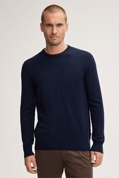 Windsor Cashmere Rundhals-Pullover Cashmono in Marineblau