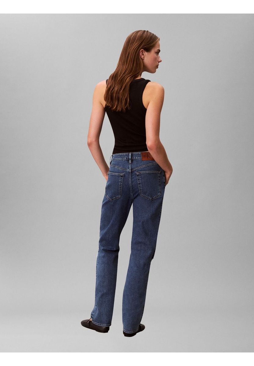 Straight Leg Jeans mit Destroyed-Effekten