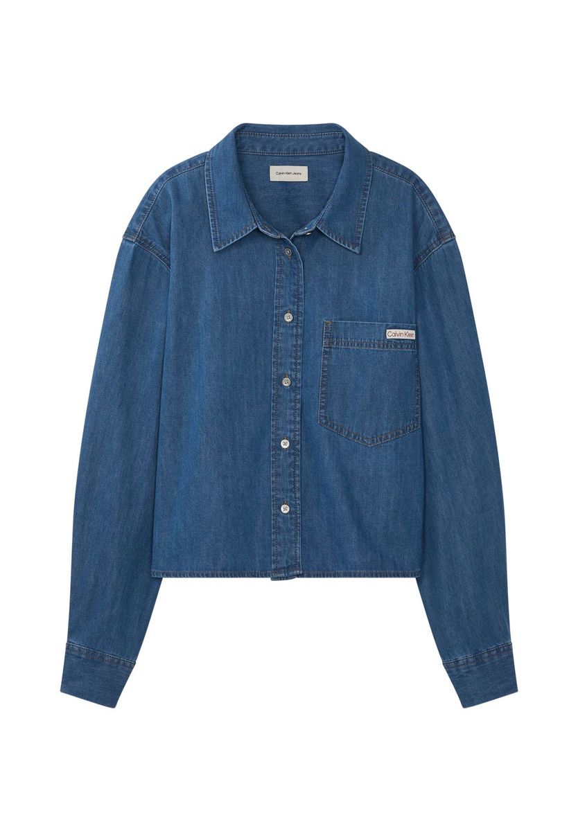 Locker geschnittenes Jeanshemd mit Knopfleiste