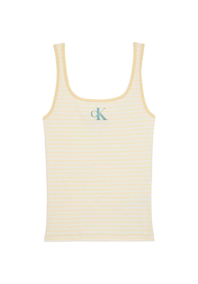 Gestreiftes ärmelloses Strick-Tanktop