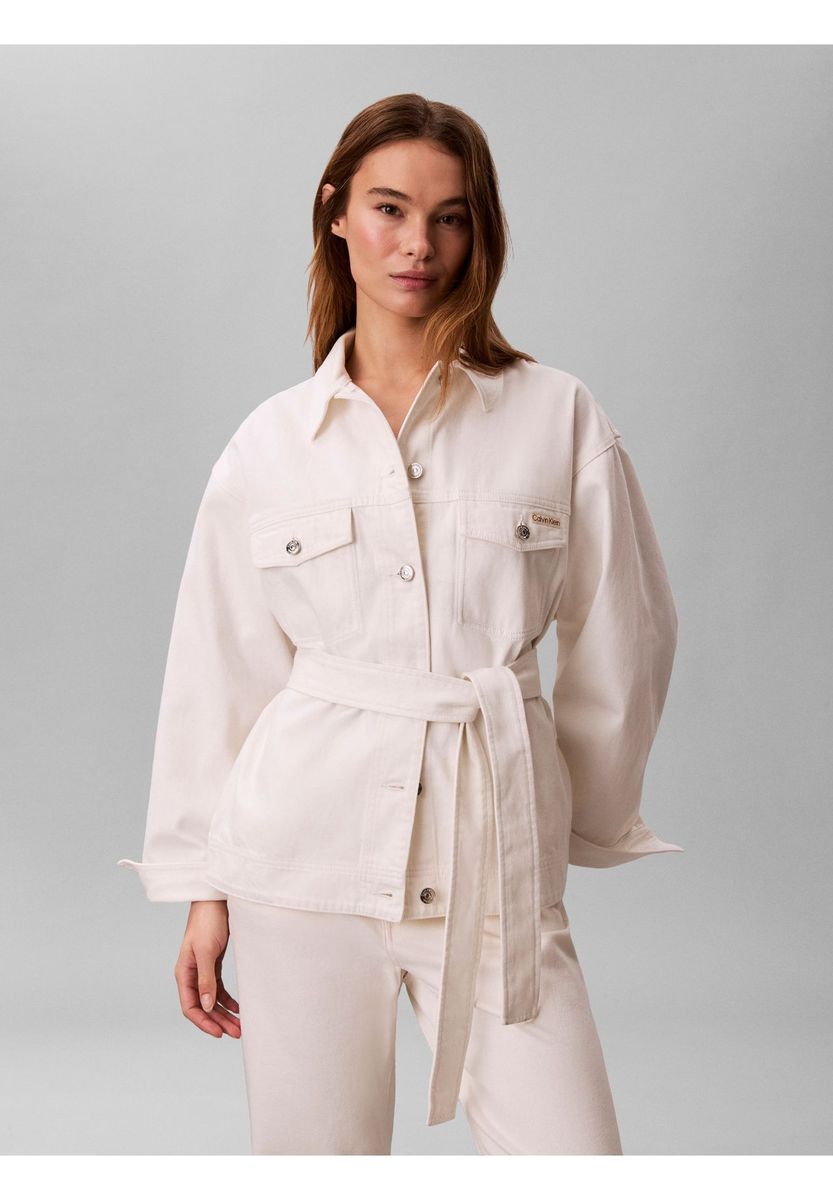 Klassische Jeansjacke aus Baumwollmischung