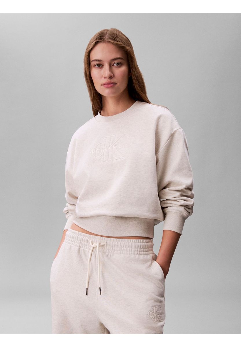 Sweatshirt mit entspannter Passform und geprägtem Logo