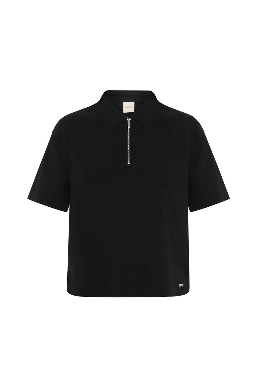 Calvin Klein T-Shirt, Reißverschluss, für Damen, schwarz, S