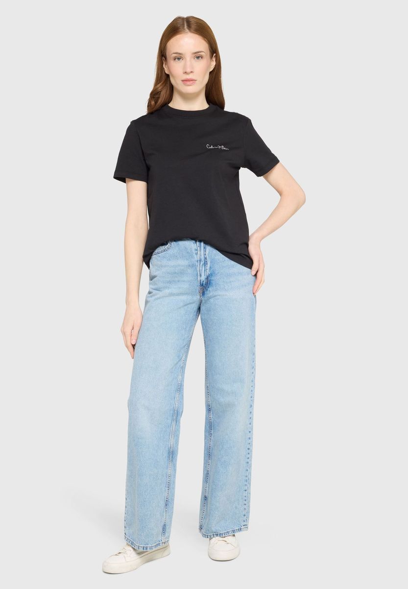 Klassisches Baumwoll-T-Shirt mit Rundhalsausschnitt