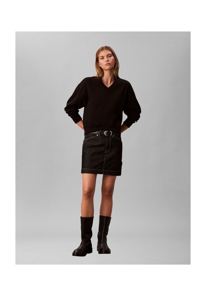 Lässiger Pullover mit V-Ausschnitt