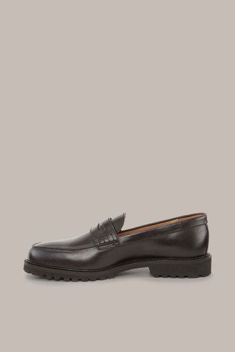 Windsor by Ludwig Reiter Braune Leder Penny Loafers mit Profilsohle