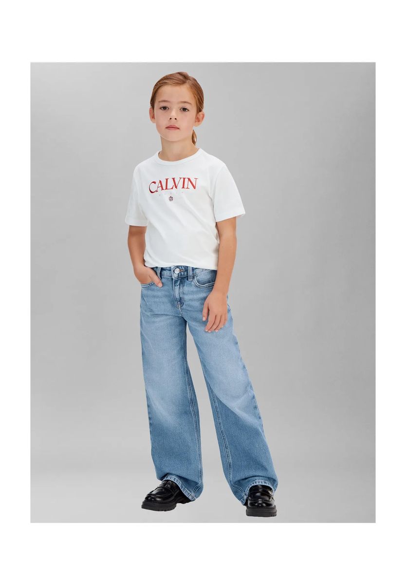 Calvin Klein Jeanshose, Used-Waschung, für Kinder, blau, 152