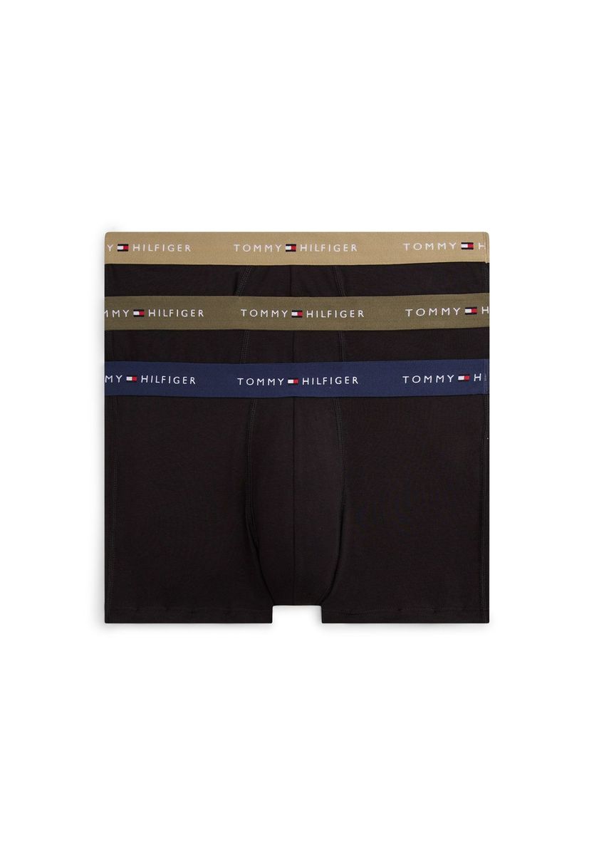 Dreierpack Schwarze Stretch-Baumwoll-Trunks