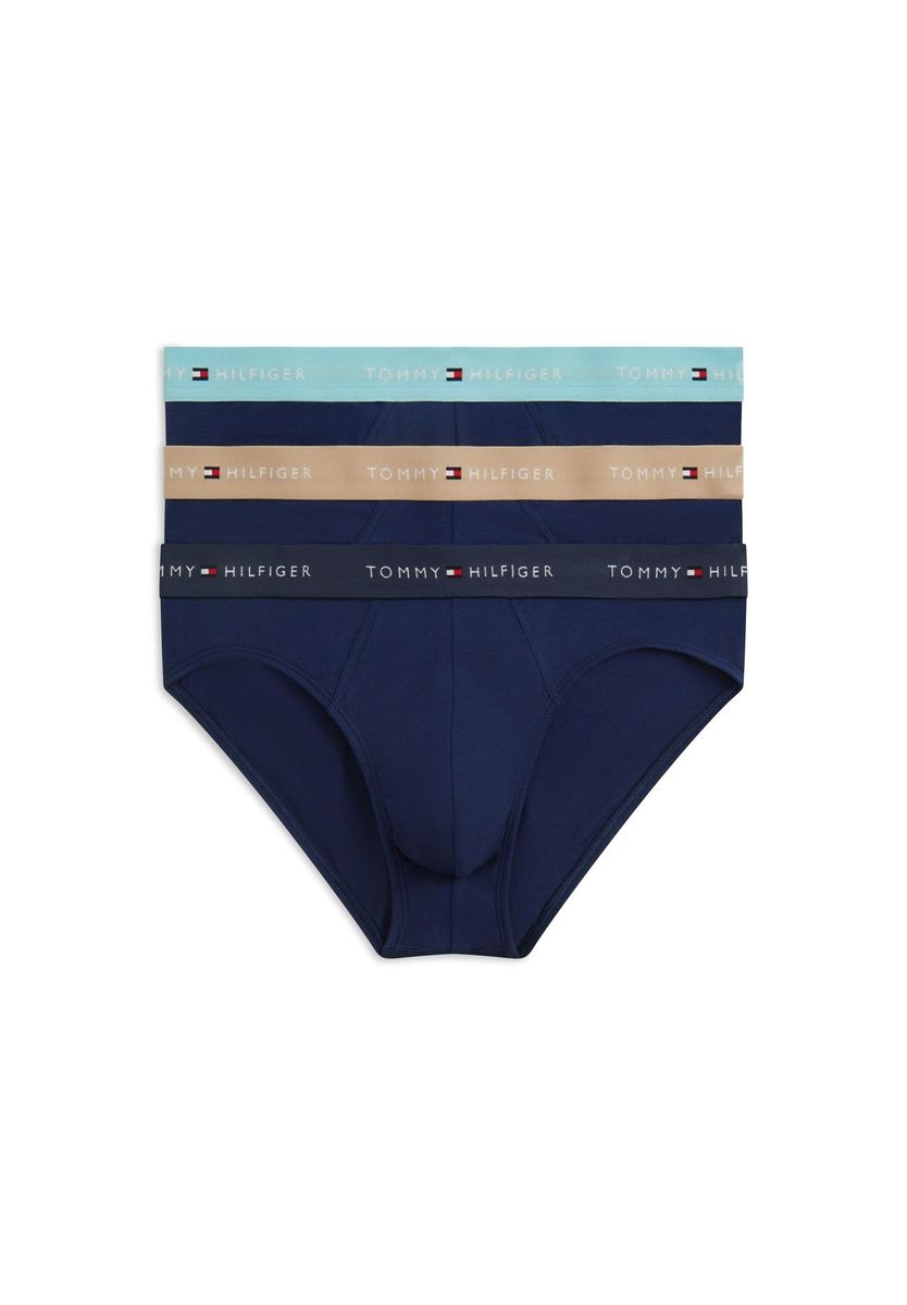 TOMMY HILFIGER Slip Signature CTNESS, 3er-Pack, für Herren, blau, M