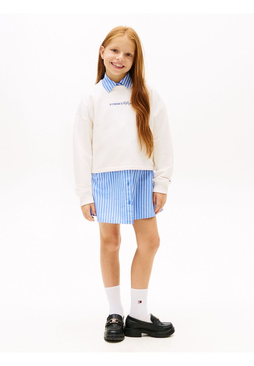 Klassisches Baumwoll-Sweatshirt mit Rundhalsausschnitt