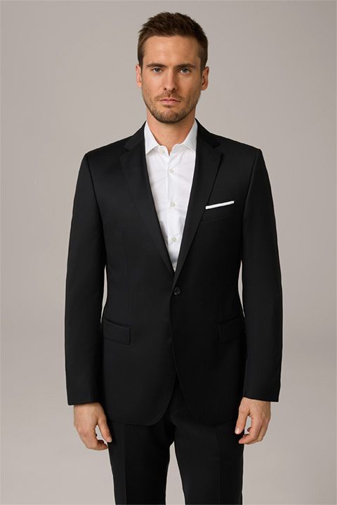Windsor Sera Schwarzes Uni Wollsakko Slim Fit
