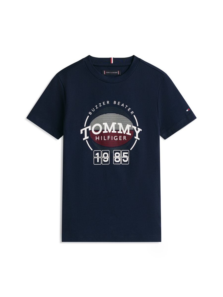 TOMMY HILFIGER T-Shirt, Baumwolle, für Kinder, blau, 152