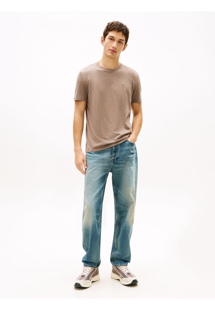 Lässiges T-Shirt mit Rundhalsausschnitt