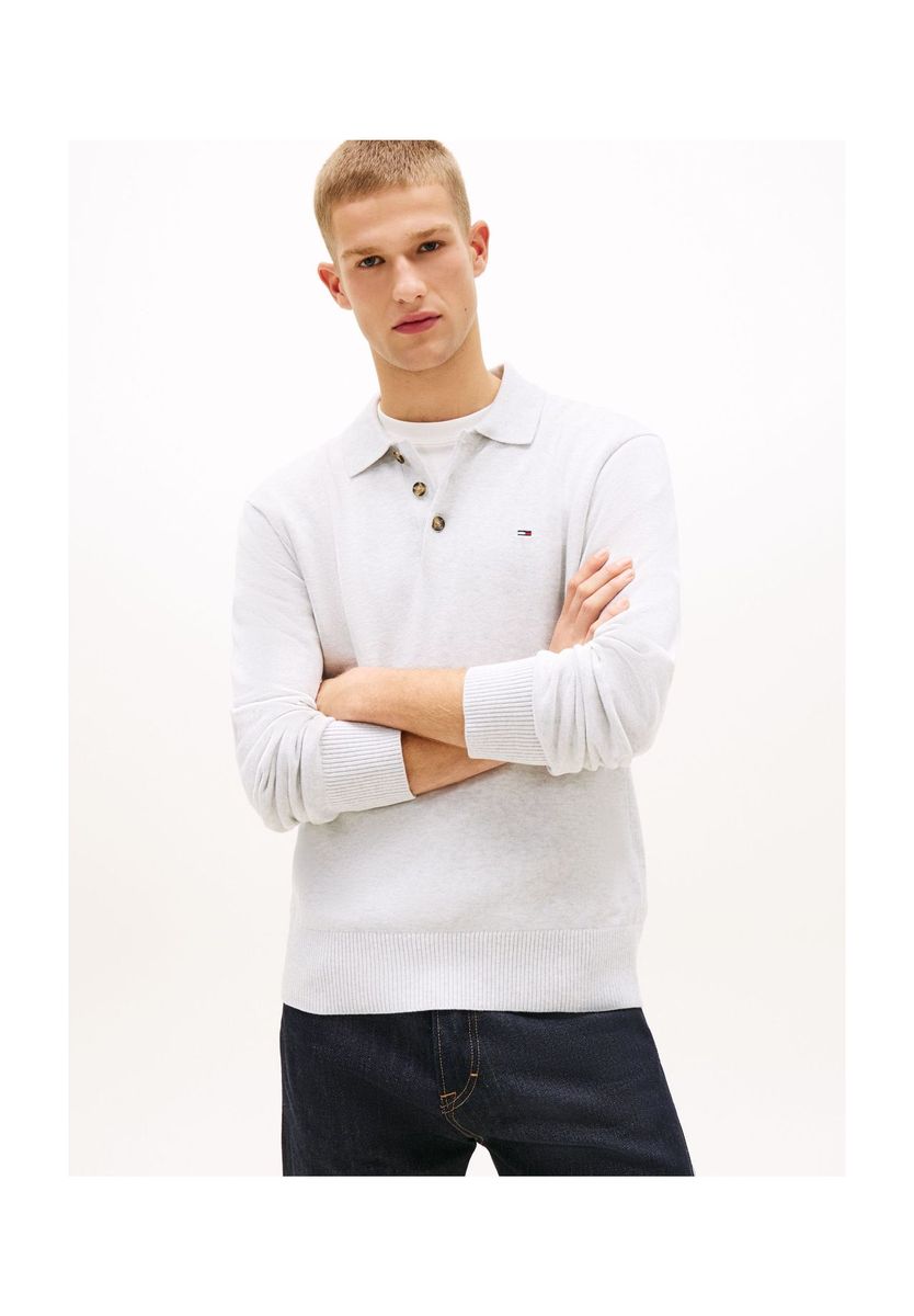 Herren Langarm Polo Strickpullover