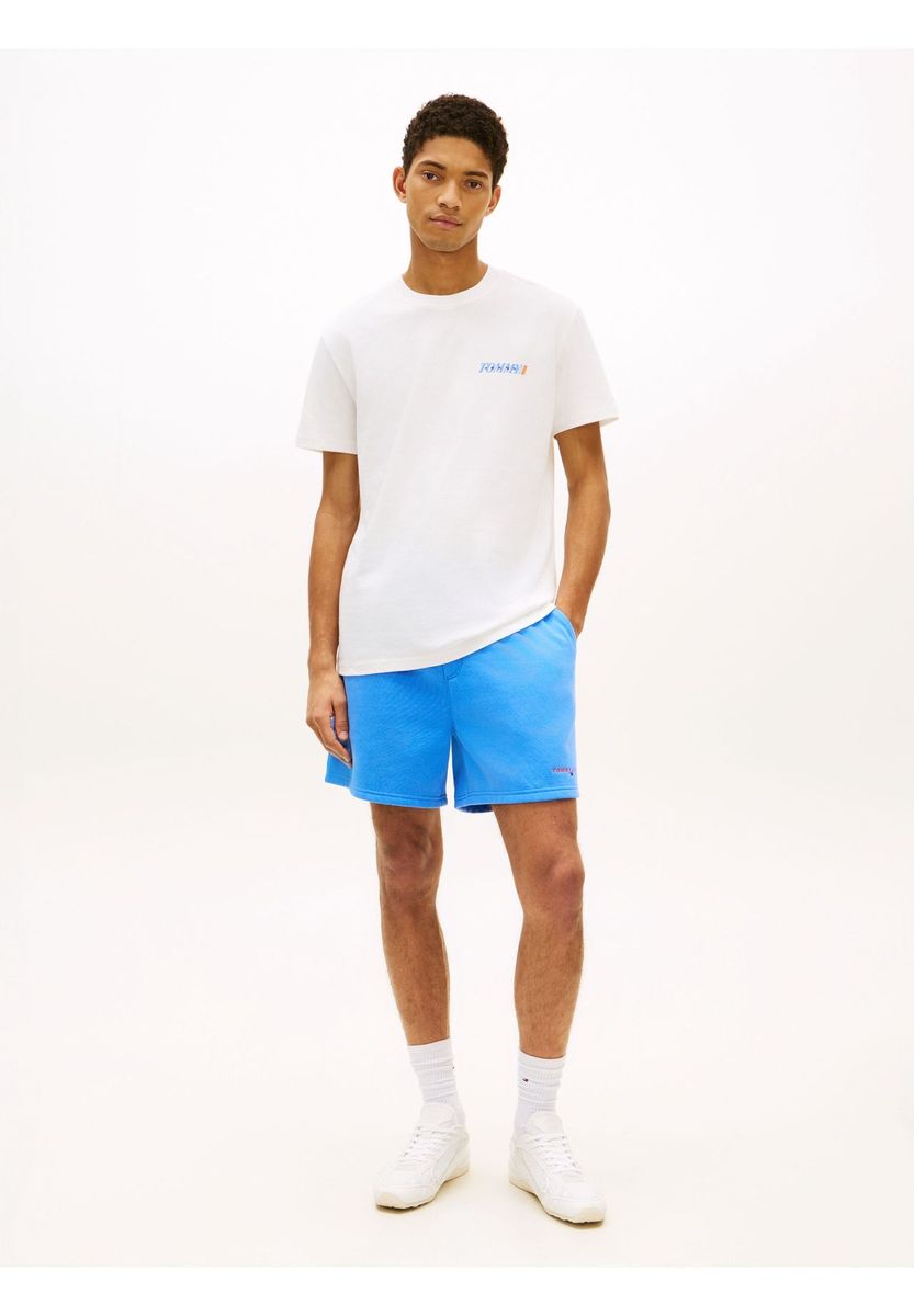 Klassisches Baumwoll-T-Shirt mit Rundhalsausschnitt und Grafik