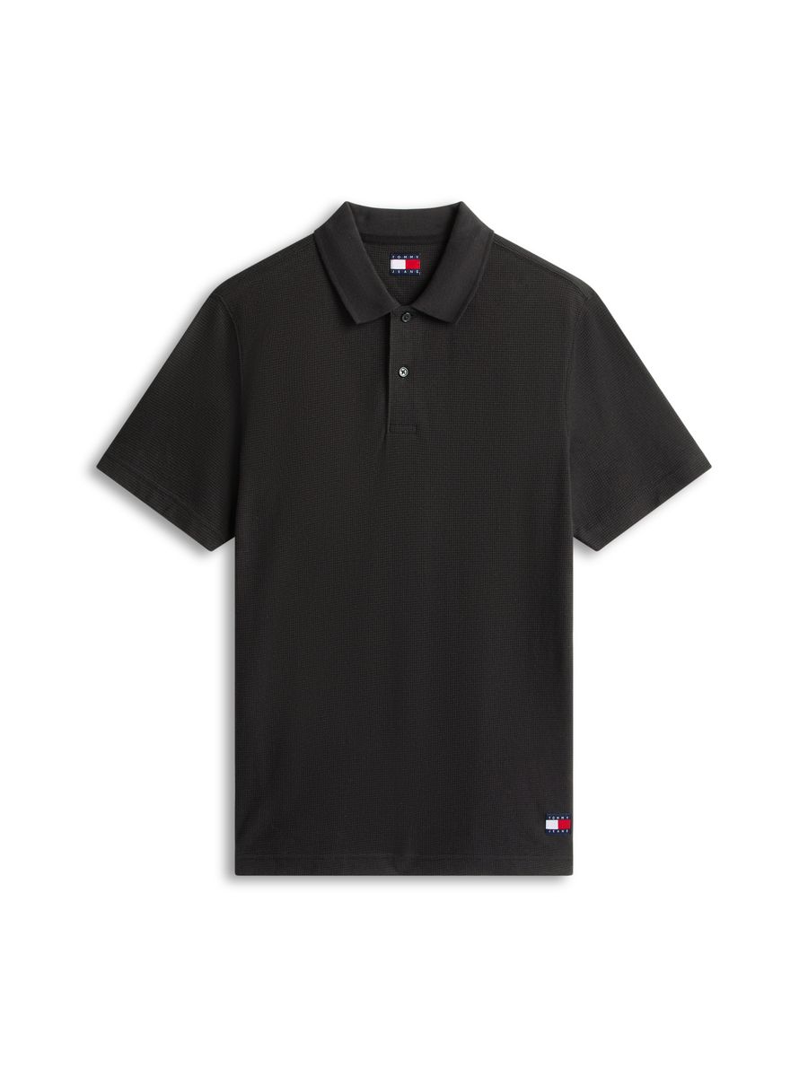 Regular geschnittenes Waffel-Piqué-Poloshirt