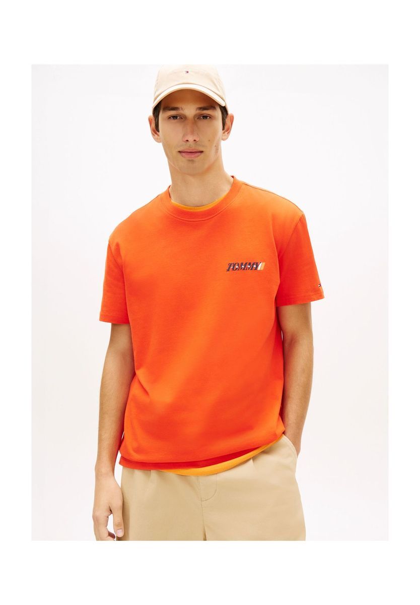 Retro Baumwoll T-Shirt mit Logo