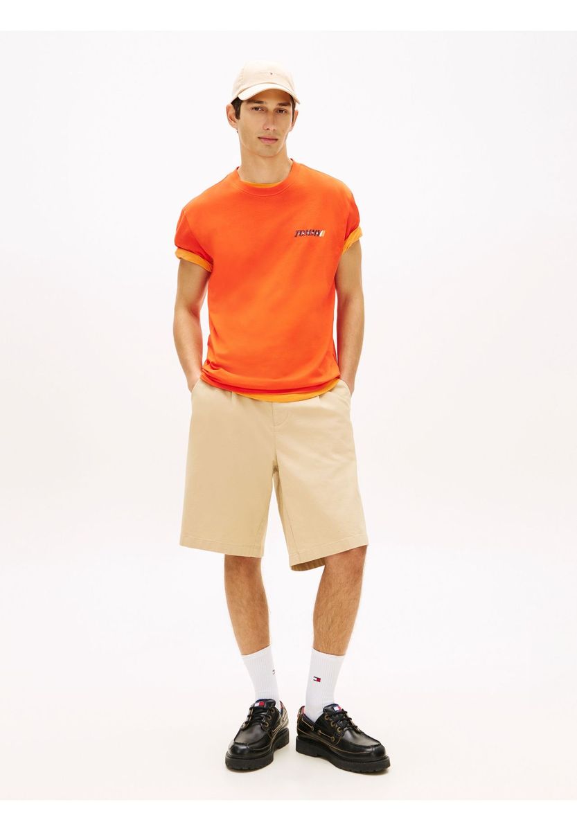 Retro Baumwoll T-Shirt mit Logo