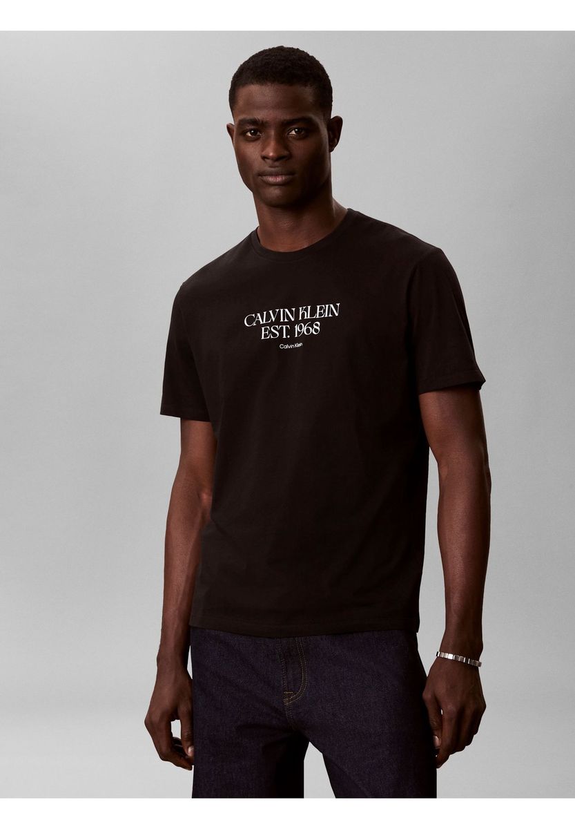 Klassisches T-Shirt mit Rundhalsausschnitt und Grafik