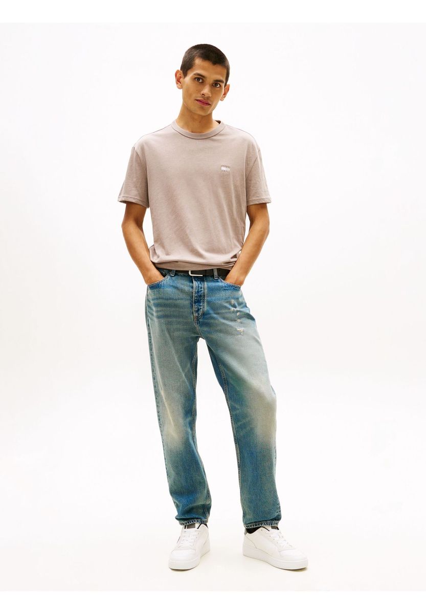 Klassisches Baumwoll-T-Shirt mit Rundhalsausschnitt