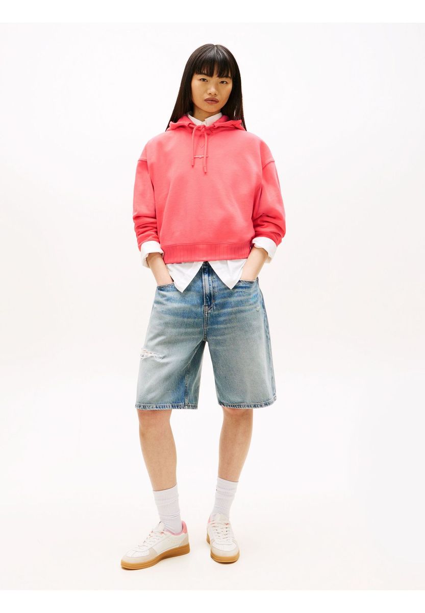 Kapuzenpullover mit verkürzter, lockerer Passform