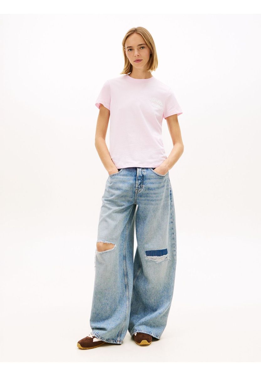 Baumwoll-T-Shirt mit Grafiklogo