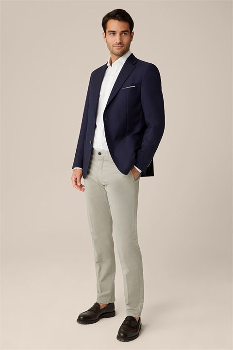 windsor. Giron Marineblaues Wollsakko Reverskragen Zwei-Knopf-Verschluss