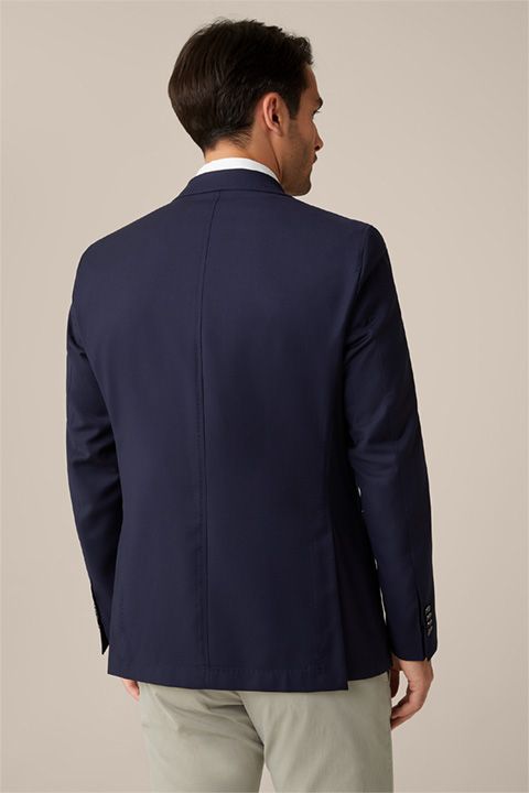 windsor. Giron Marineblaues Wollsakko Reverskragen Zwei-Knopf-Verschluss