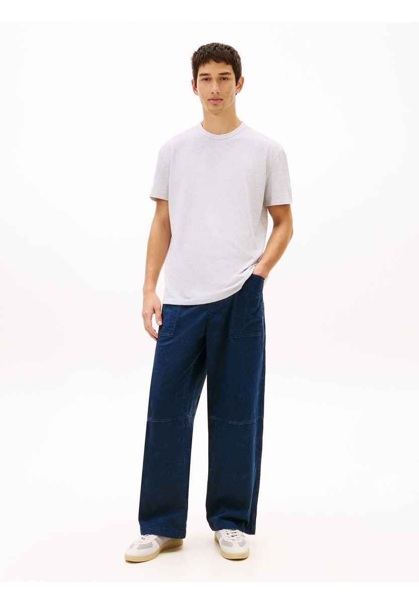 Rundhals Baumwollmix T-Shirt