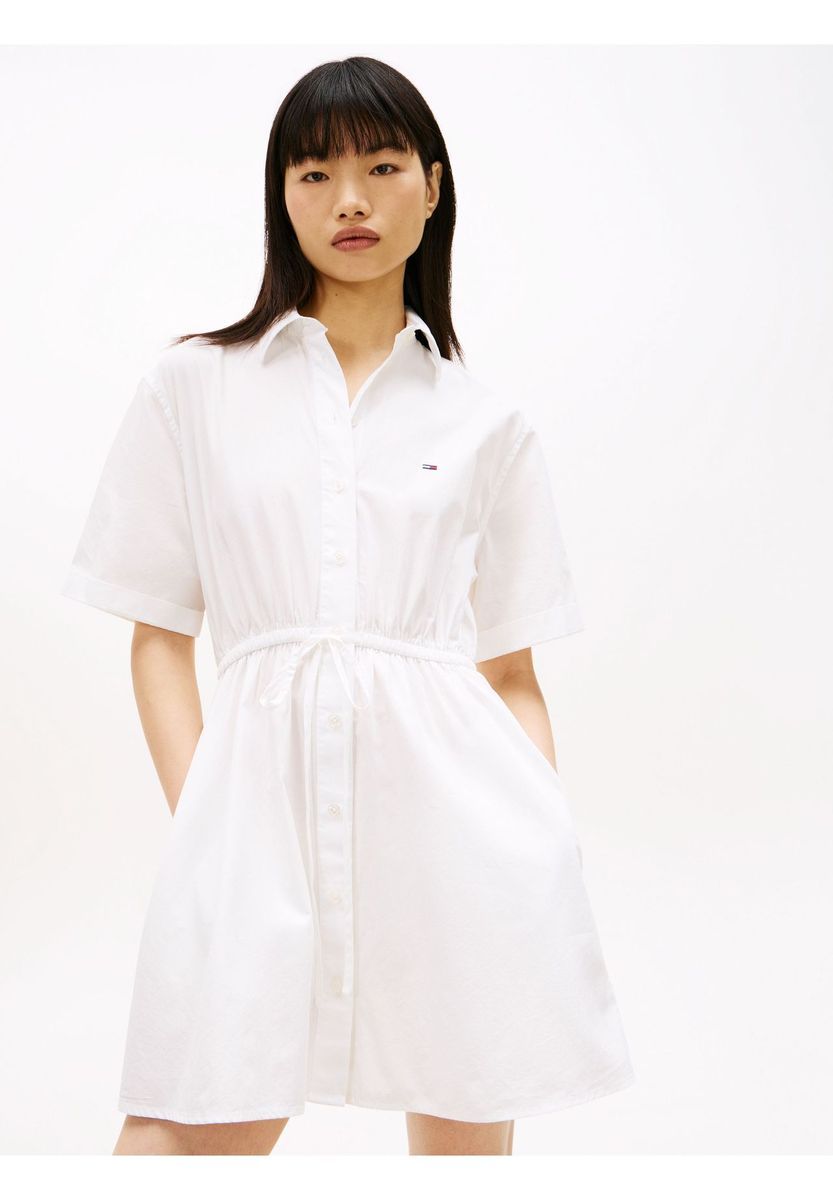 Lässiges Hemdblusenkleid mit Gürtel