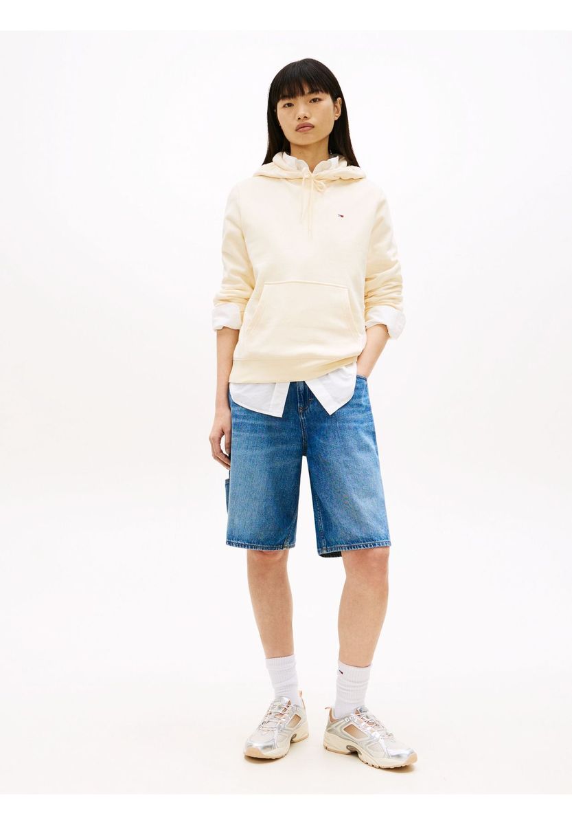 8397 Hoodie, Kängurutasche, für Damen, beige, XS