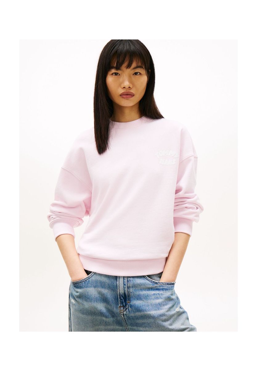 Klassisches Rundhals-Sweatshirt aus Baumwollmischung