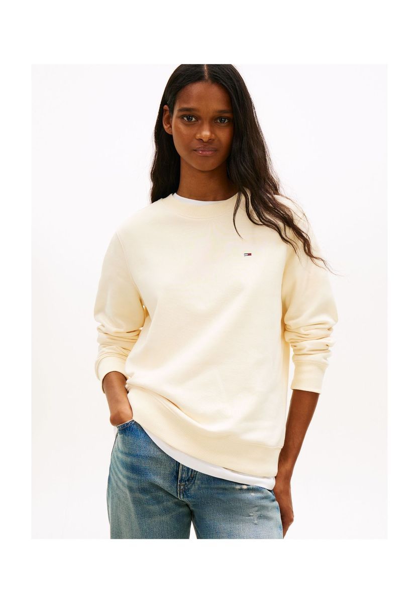 Klassisches Baumwoll-Sweatshirt mit Rundhalsausschnitt