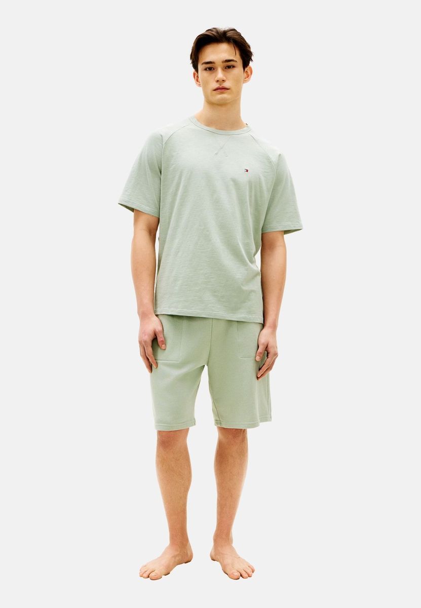 Grünes Baumwoll-Schlafshirt für Herren