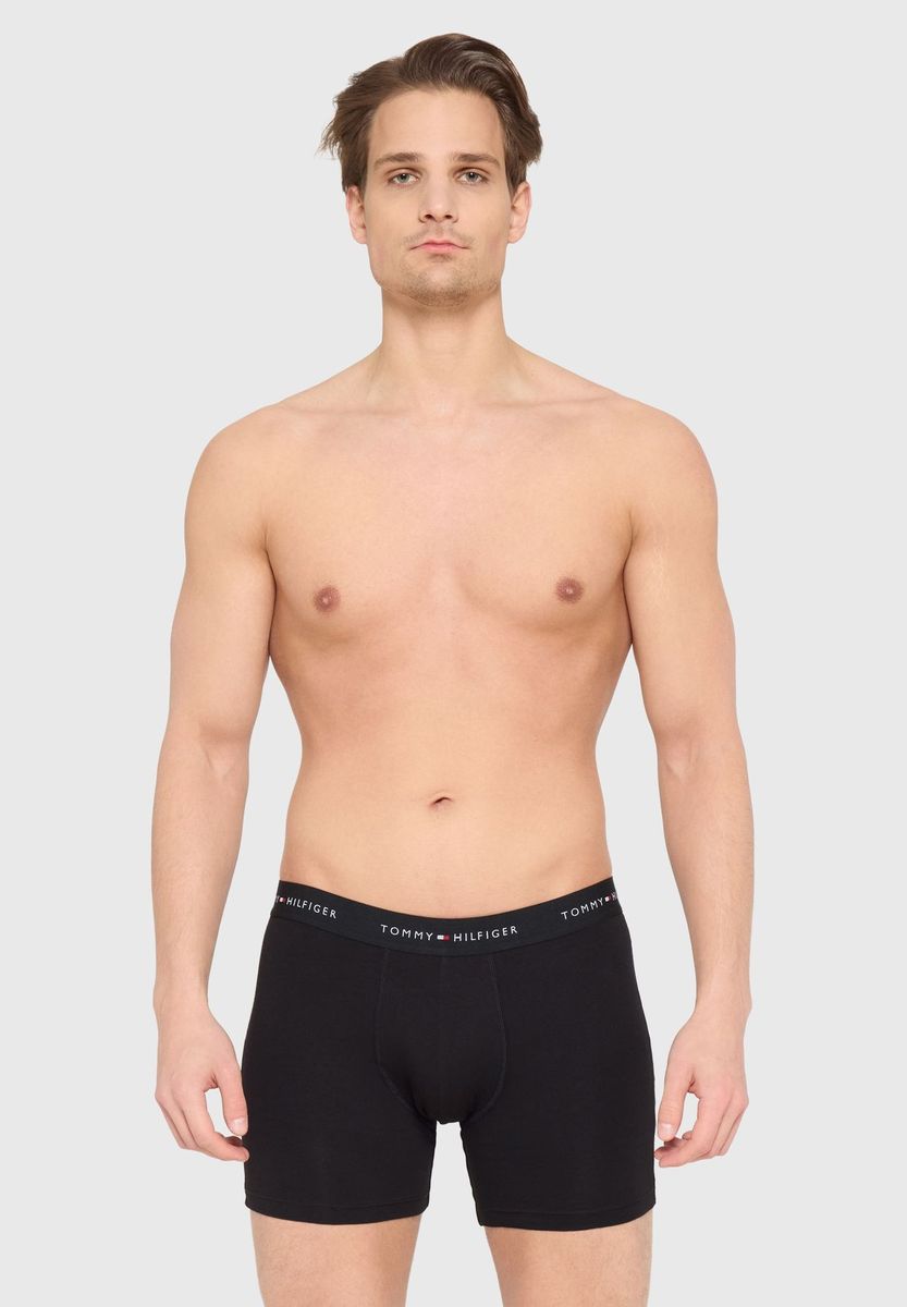 Schwarze Herren-Boxershorts im Dreierpack