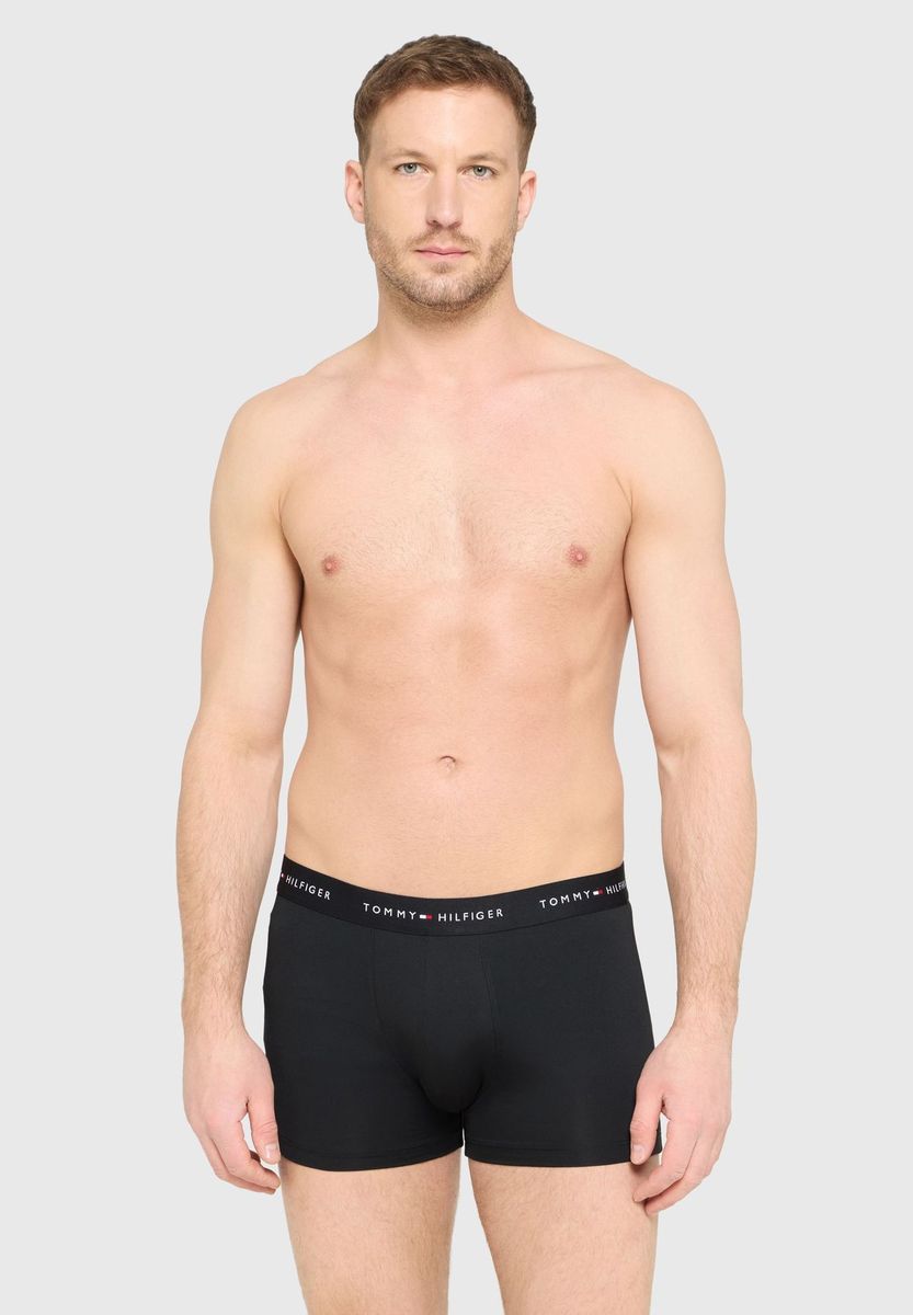 Herren Unterwäsche-Boxershorts, Dreierpack, Schwarz