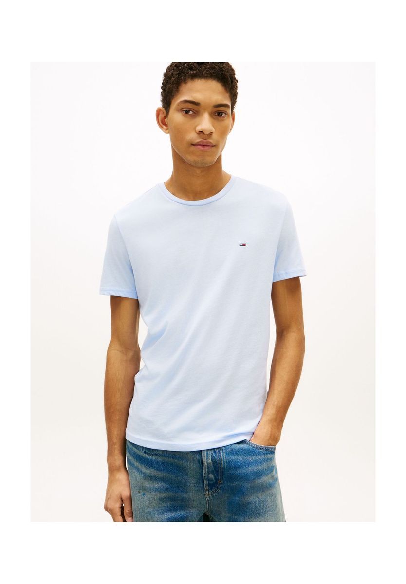 Klassisches Baumwoll-T-Shirt mit Rundhalsausschnitt