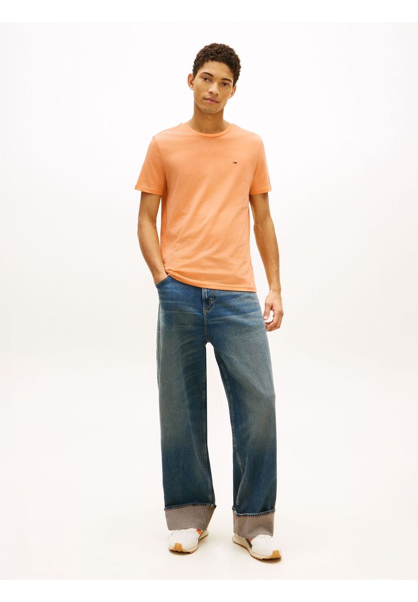 Basic Baumwoll T-Shirt mit Rundhalsausschnitt