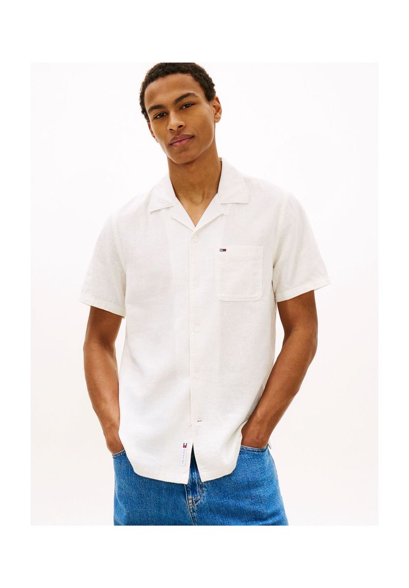 Locker geschnittenes Camp-Shirt aus Leinenmischung