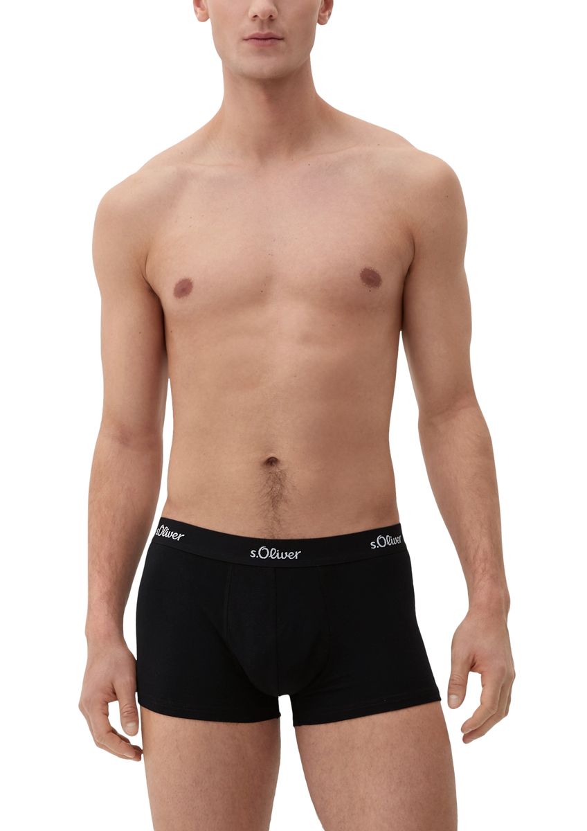 s.Oliver Hipster Basic Boxershorts, 3er-Pack, Logo-Bund, für Herren, mehrfarbig, M
