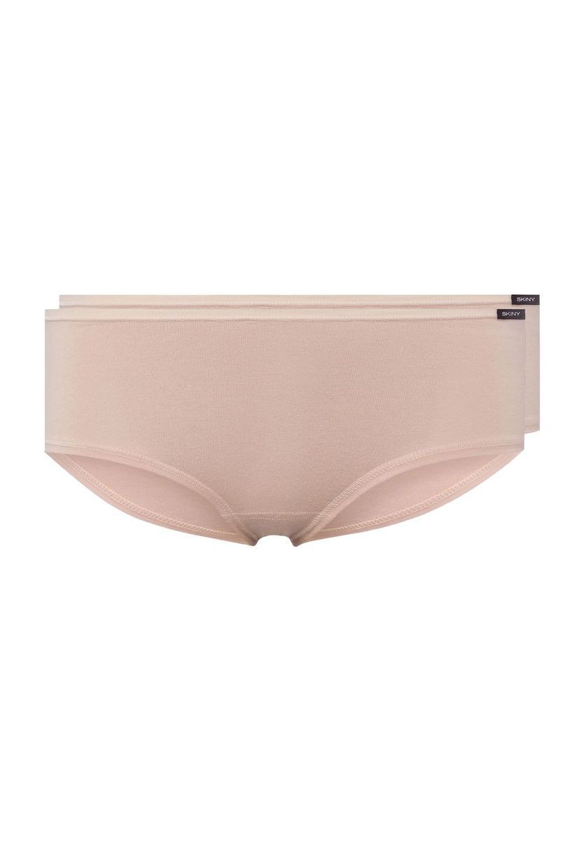 Klassische Beige Baumwoll-Pantys im Doppelpack