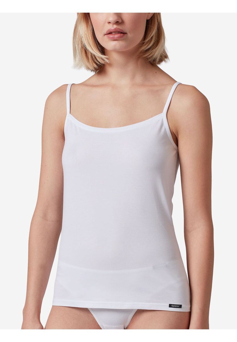 Verstellbares Baumwollmischung Tanktop mit Trägern