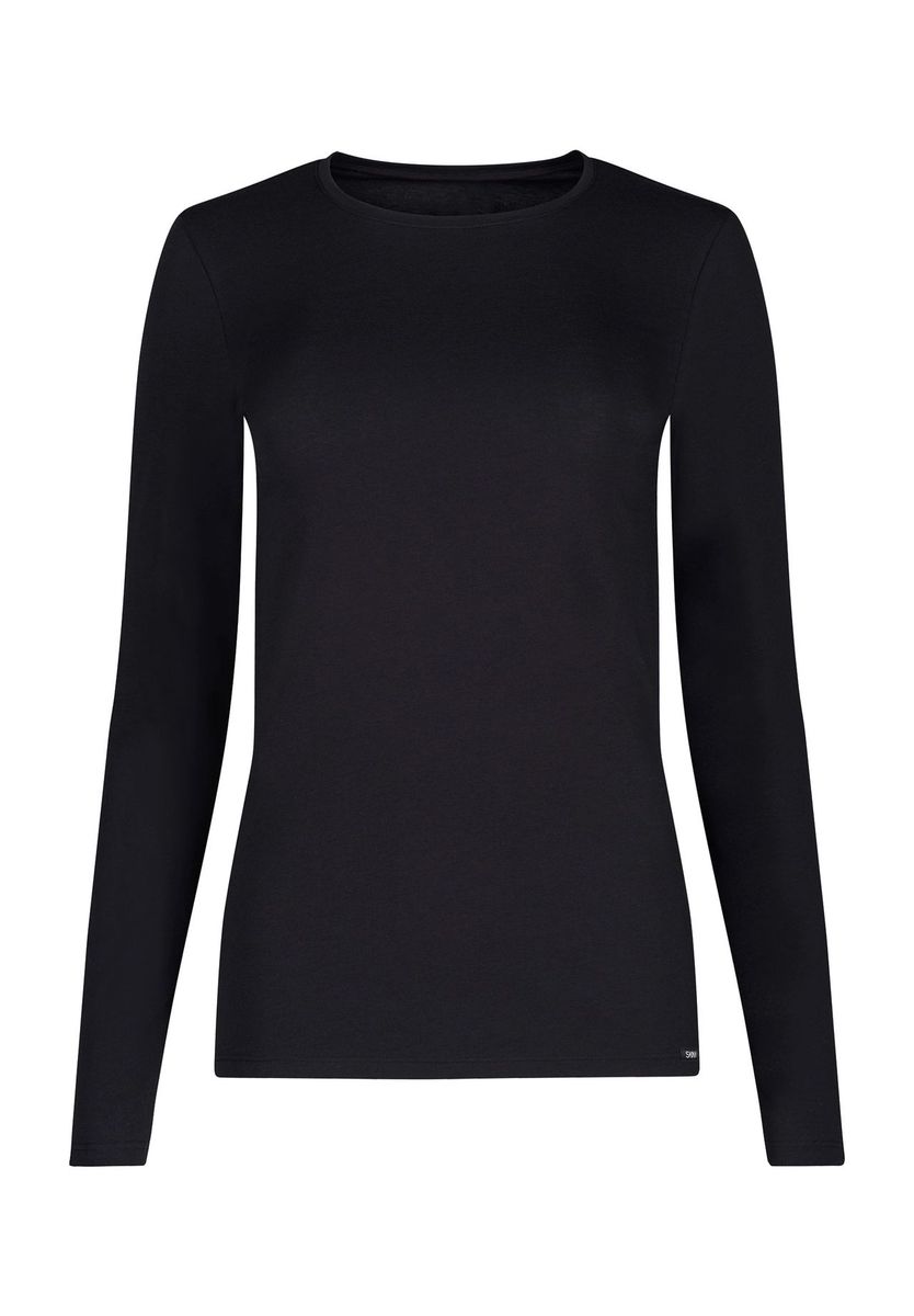 Essentielles Langarmshirt mit Rundhalsausschnitt