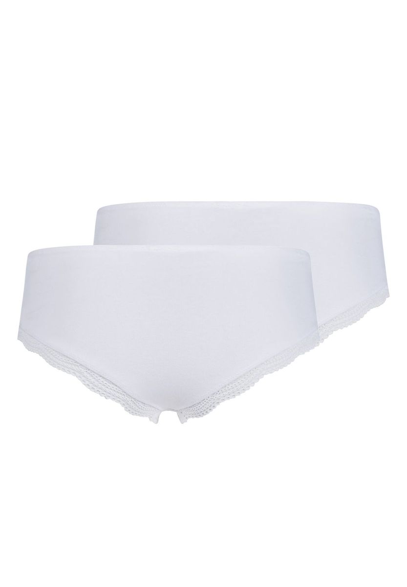 Hüftslips mit Spitze im Zweierpack